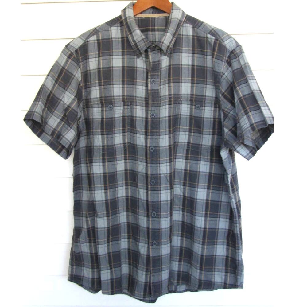 G. H. BASS & CO. Short Sleeve Plaid Top
